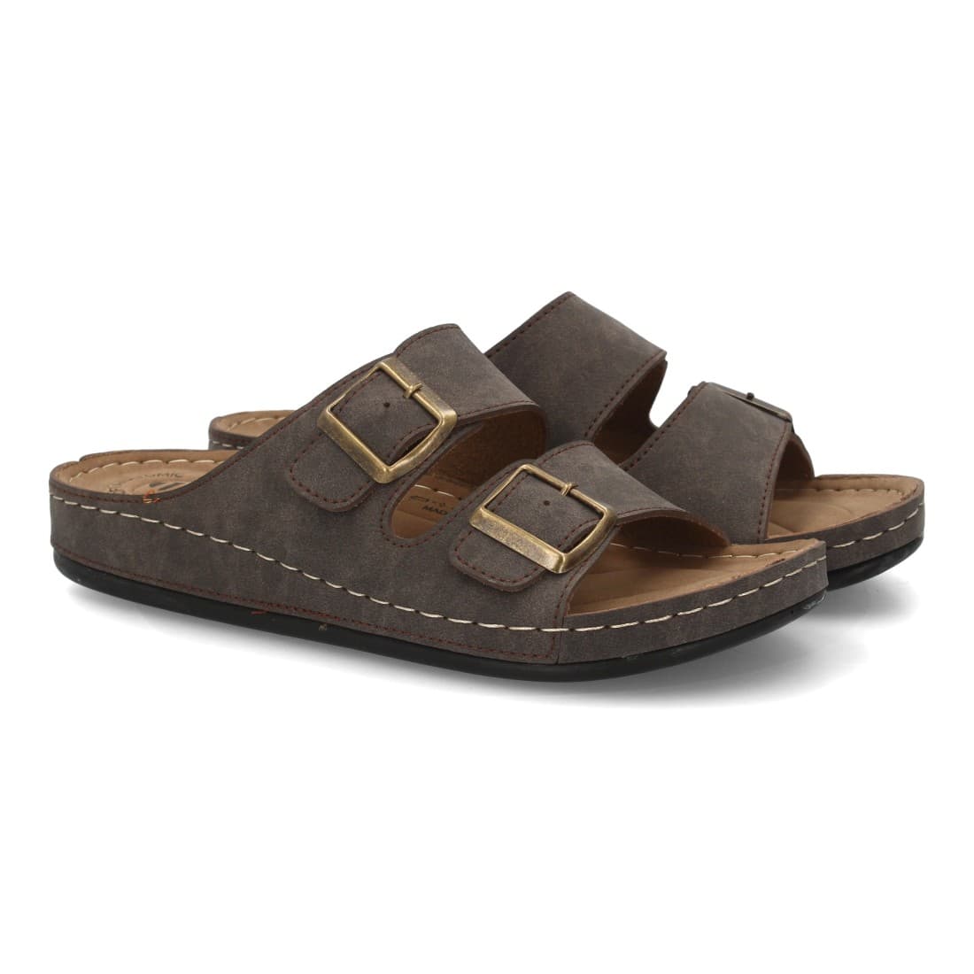 Sandalia Anatómica Marrón — zapatilla de hombre, vista de producto sobre fondo neutro
