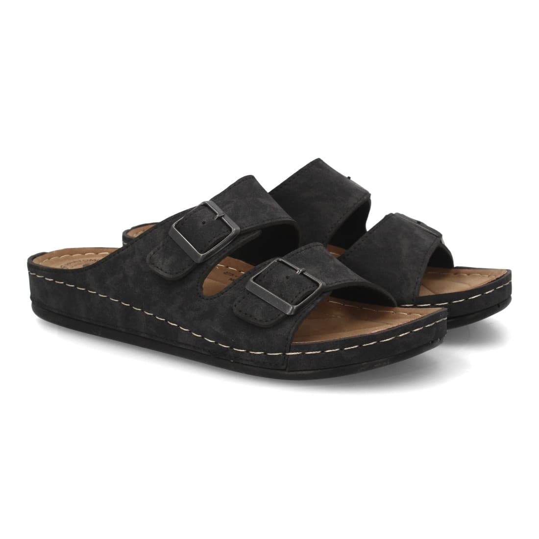 Sandalia Anatómica Negra — zapatilla de hombre, vista de producto sobre fondo neutro