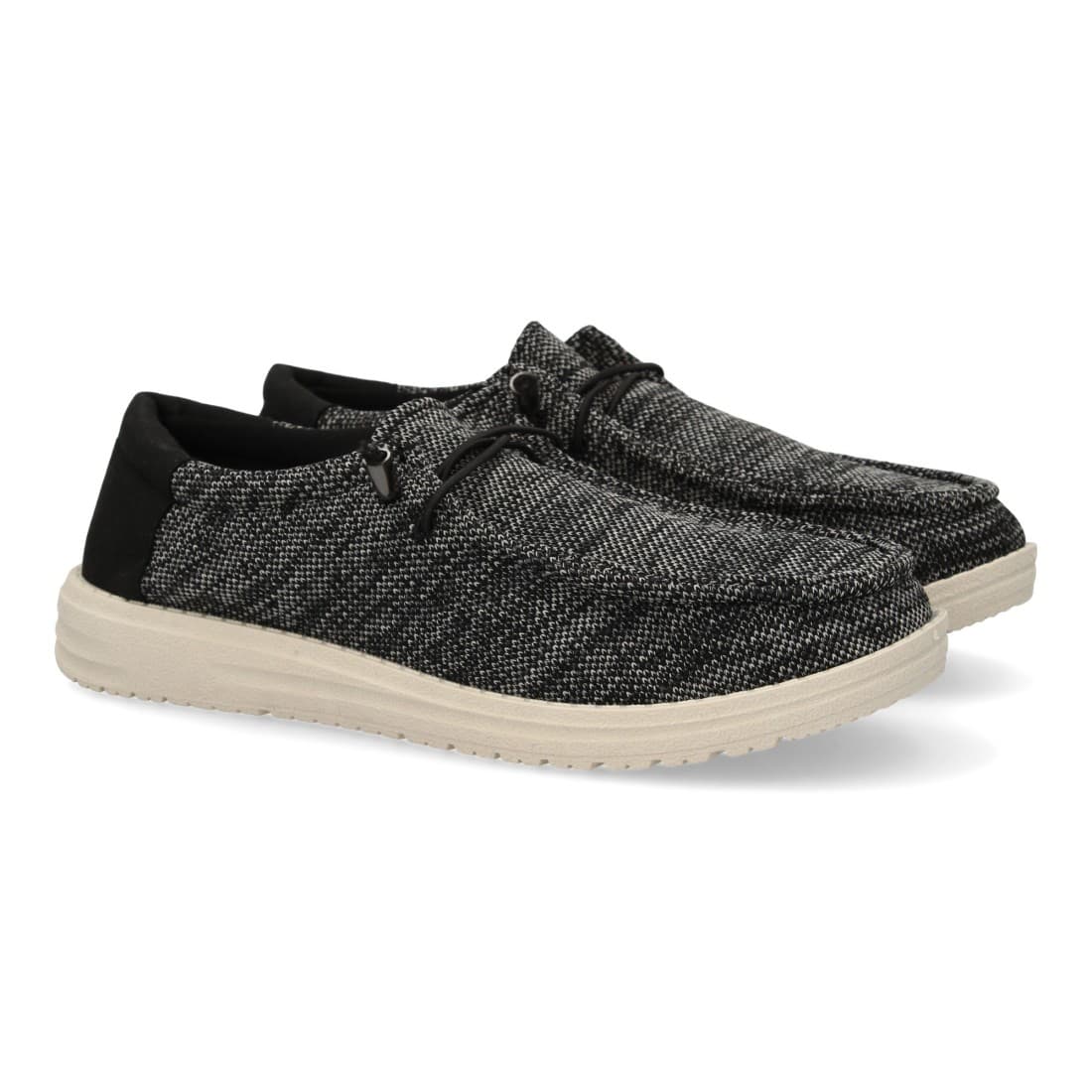 Zapatilla Flex Negra — zapatilla de hombre, vista de producto sobre fondo neutro