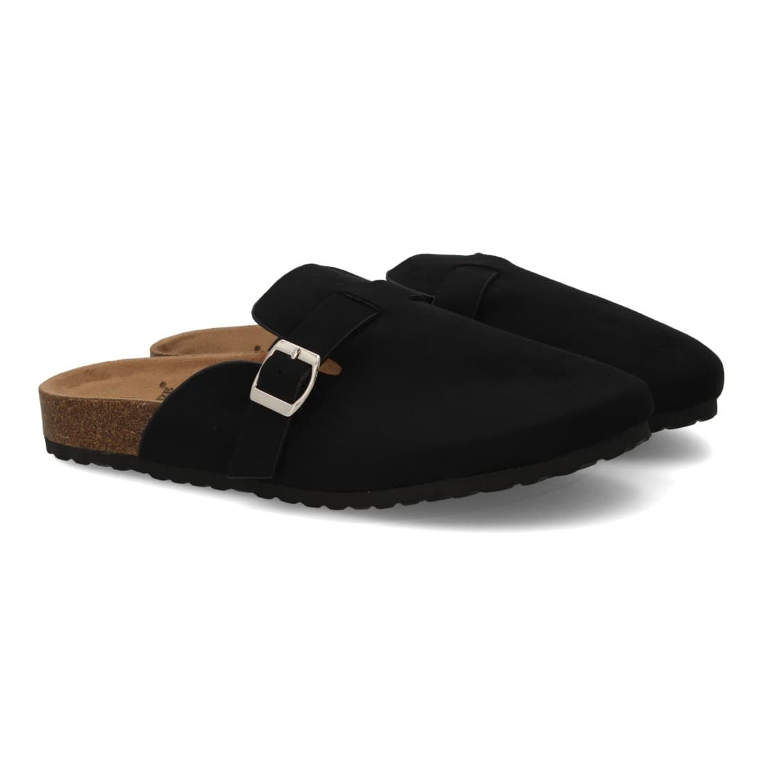 Zueco Casual Negro — zueco de hombre, vista de producto sobre fondo neutro