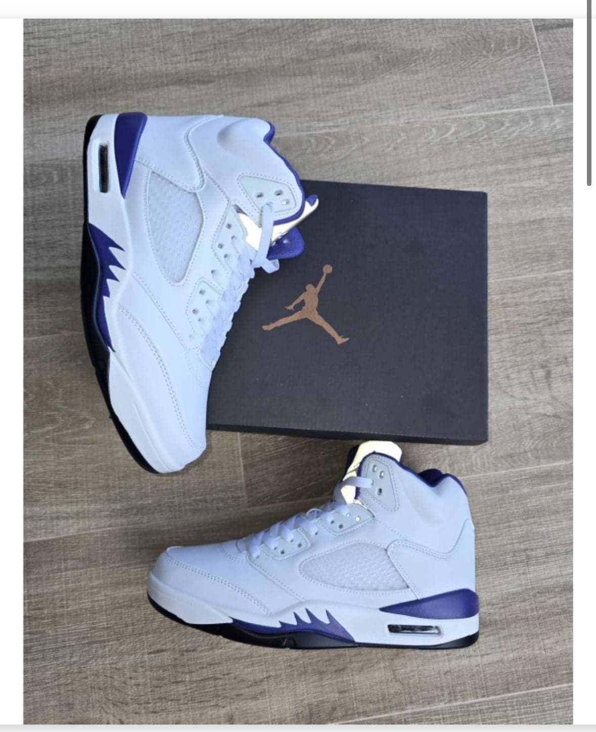 Jordan 5 — calzado, vista de producto sobre fondo neutro